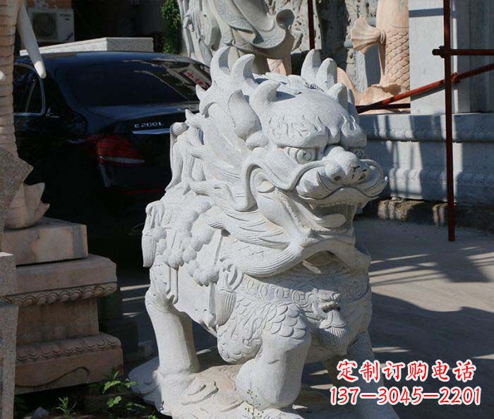 甘肃企业景观石雕麒麟