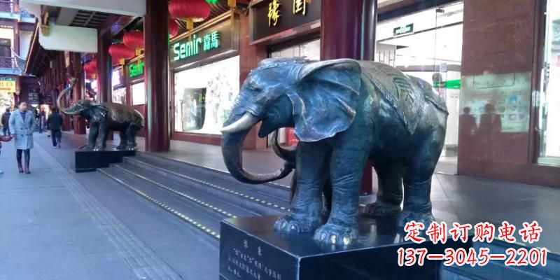 甘肃企业门口大象铜雕