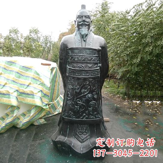 甘肃中领雕塑推出珍贵的秦始皇铜雕塑,这是一件…