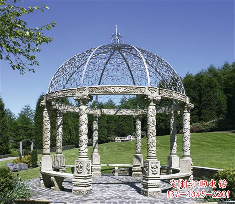 甘肃全新的青石大型景观凉亭雕塑