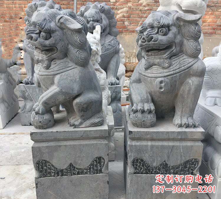 甘肃青石仿古狮子雕塑