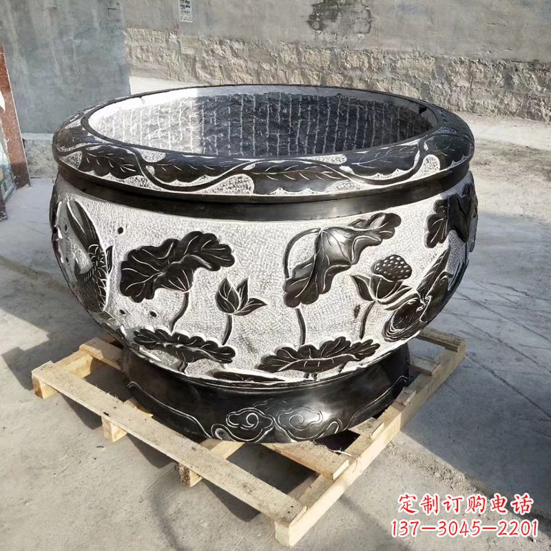 甘肃青石仿古水缸