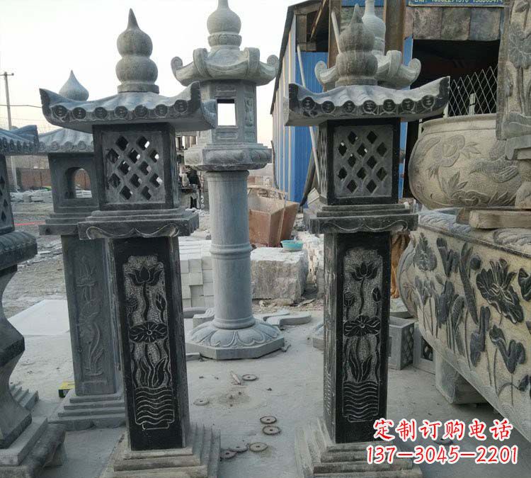 甘肃青石古代照明石灯雕塑,闪耀你的家园