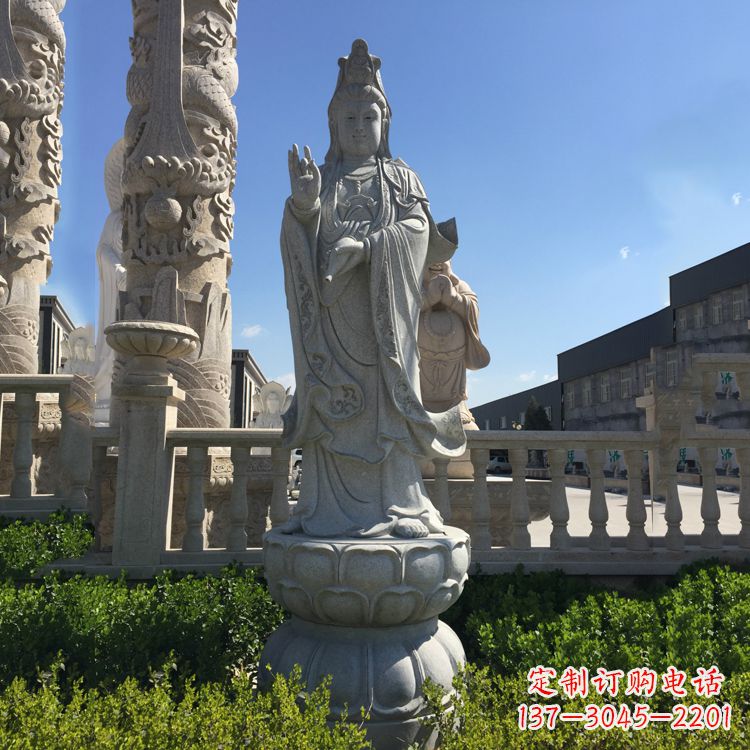 甘肃精美神圣的观音菩萨石雕塑