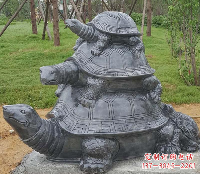 甘肃精美耐看的海龟母子雕塑