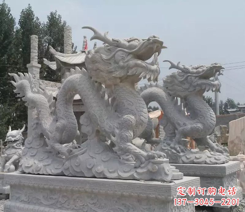 甘肃青石龙雕塑