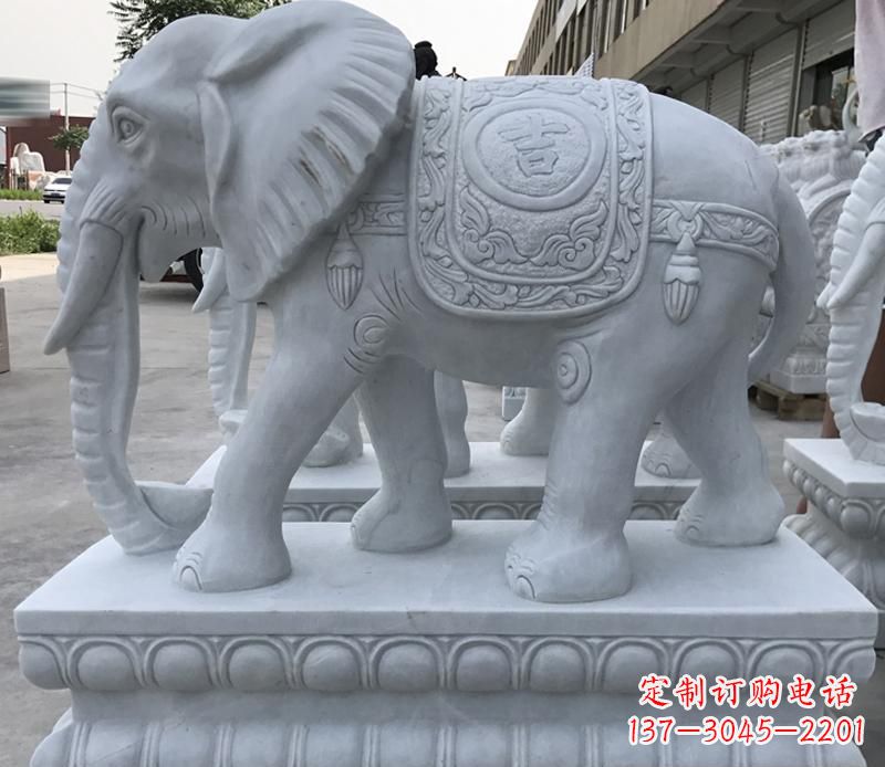 甘肃青石纳福动物大象