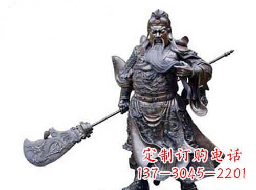 甘肃关羽青铜雕塑,传承历史的精神
