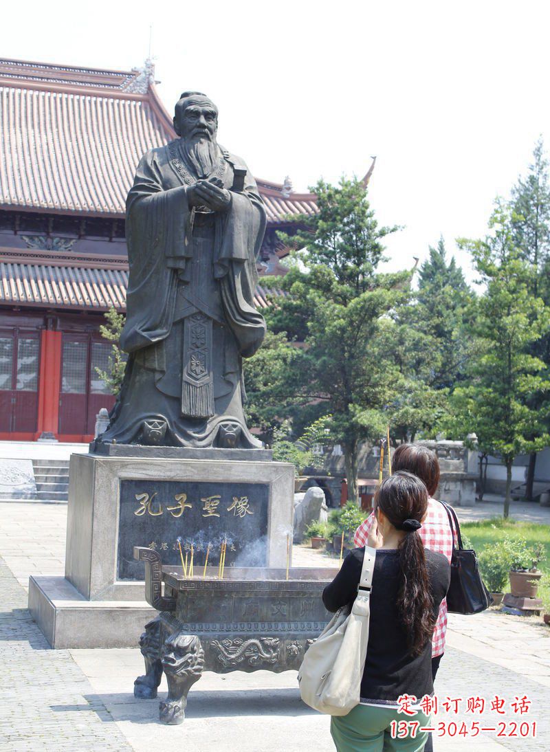 甘肃中领雕塑推出精致青铜孔子雕塑,考究工艺,…