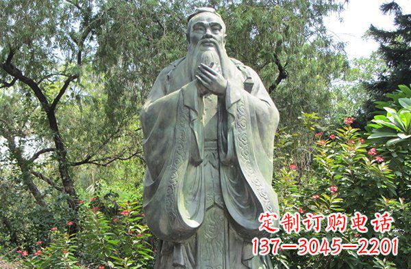 甘肃高贵的雄姿,见证老子的伟大——老子公园名人铜雕
