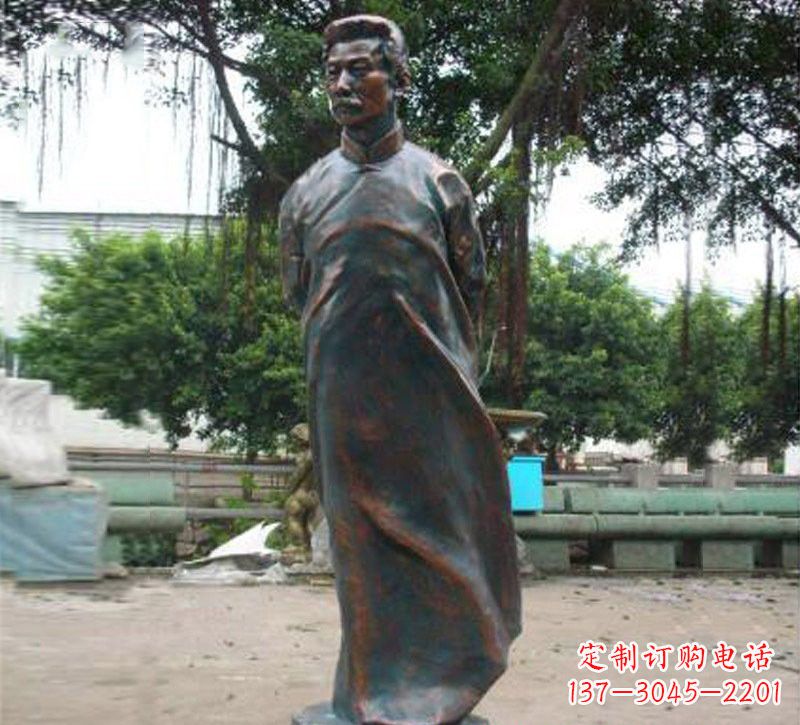 甘肃青铜雕塑,精致鲁迅雕像