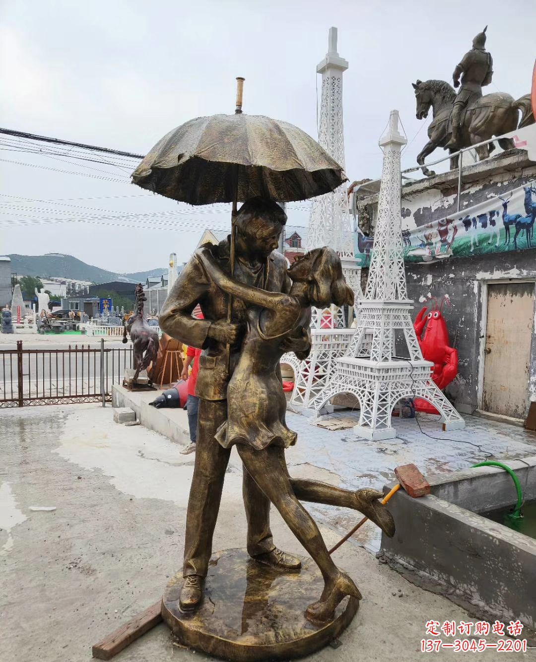 甘肃真爱永恒,浪漫情侣铜雕塑