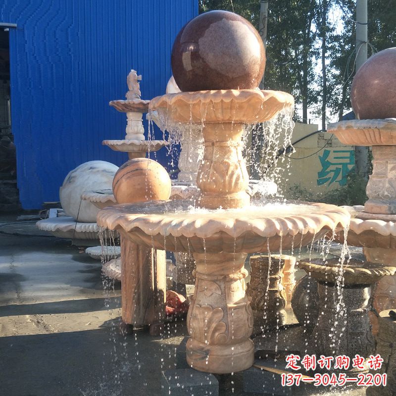 甘肃曲阳风水球雕塑,营造财运亨通的好运符