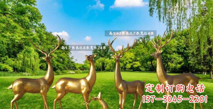 甘肃美轮美奂的鹿雕塑,是铜雕工艺在古典雕塑艺…