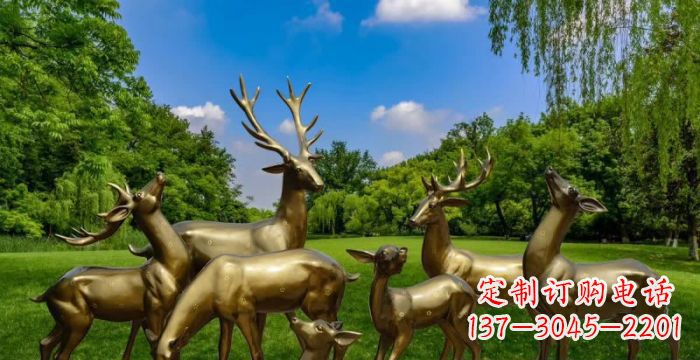 甘肃群雄逐鹿,高贵精美的鹿雕塑