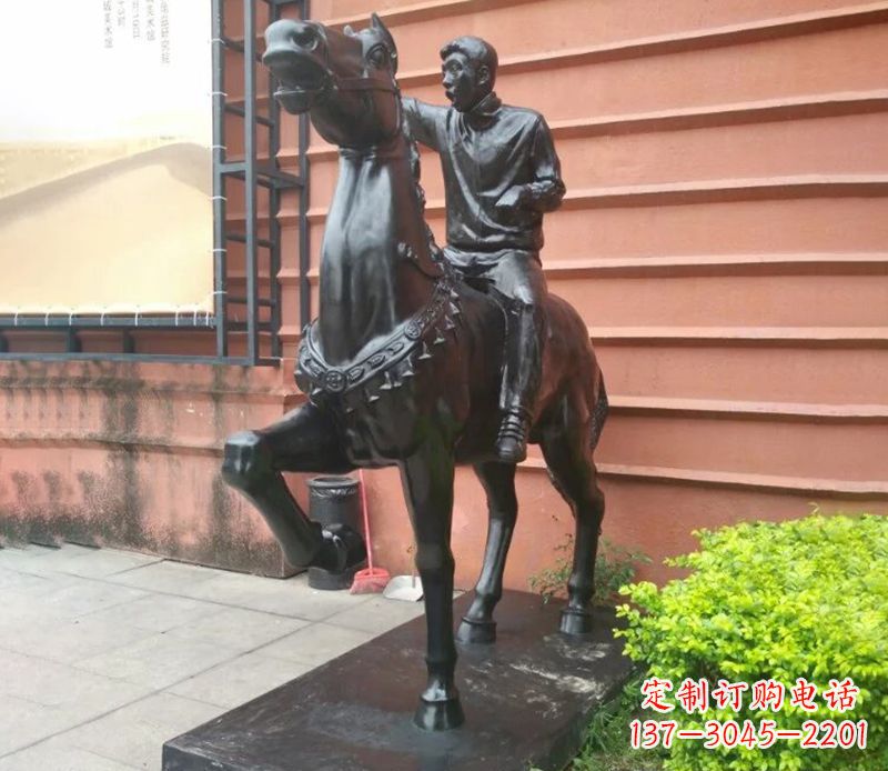 甘肃独一无二的骑马雕塑