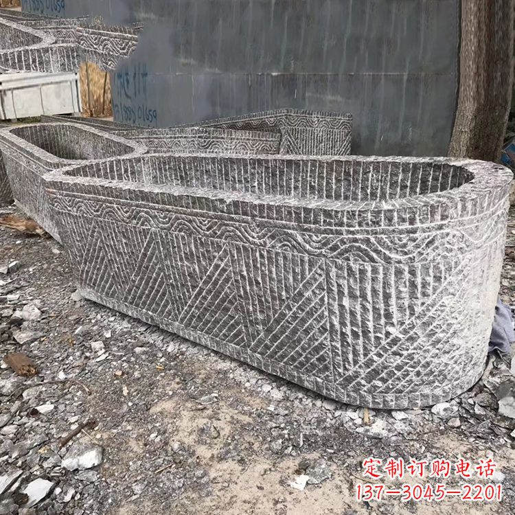 甘肃起点雕刻•手工老石槽雕塑