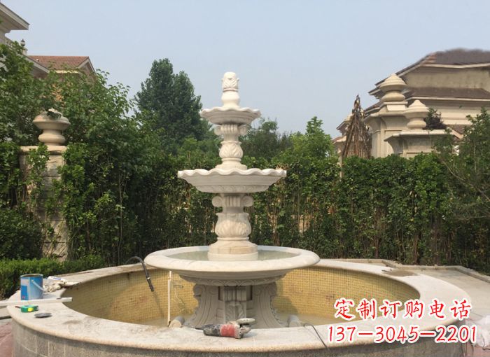 甘肃三层喷泉公园石雕 (2)
