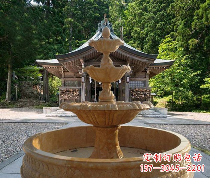 甘肃三层喷泉公园石雕