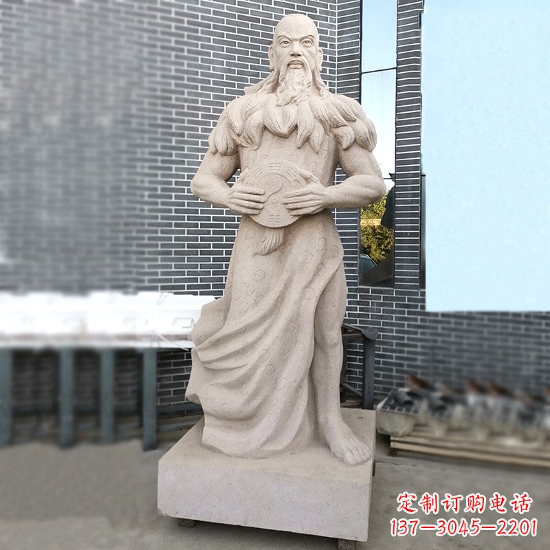 甘肃手工雕刻伏羲石雕塑像