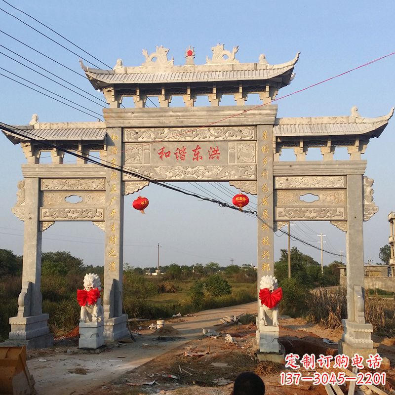 甘肃让你爱上石牌坊雕塑