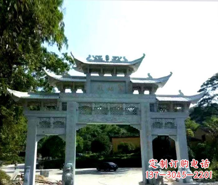 甘肃艺术般的精美大理石牌坊雕塑,为您的家增添高雅气质