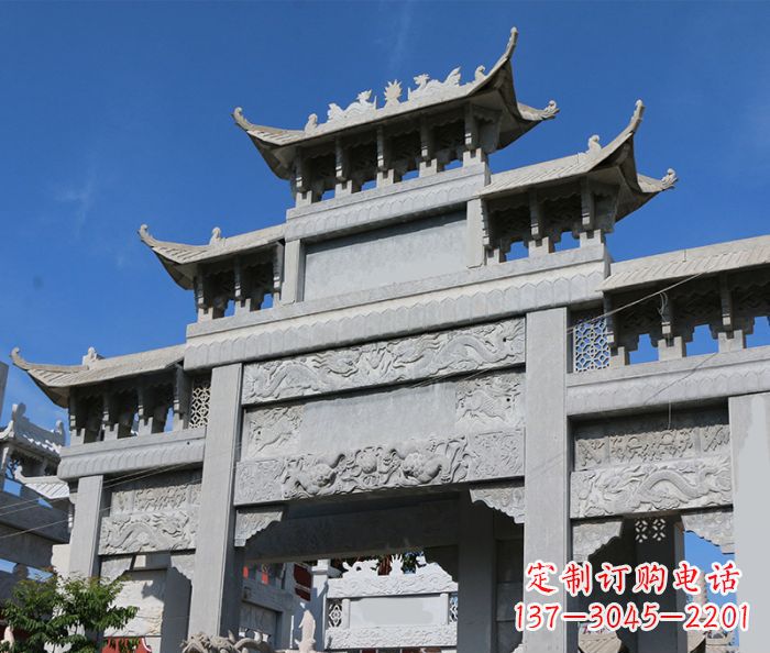 甘肃定制牌坊石雕，纪念无价的美好记忆