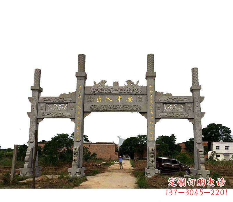 甘肃三门牌坊石雕——传承古文化风韵