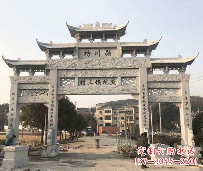 甘肃特色大理石牌坊雕塑