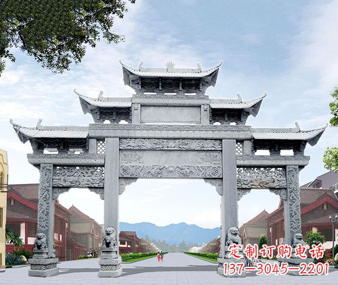 甘肃高品质牌坊石雕,为您量身定制