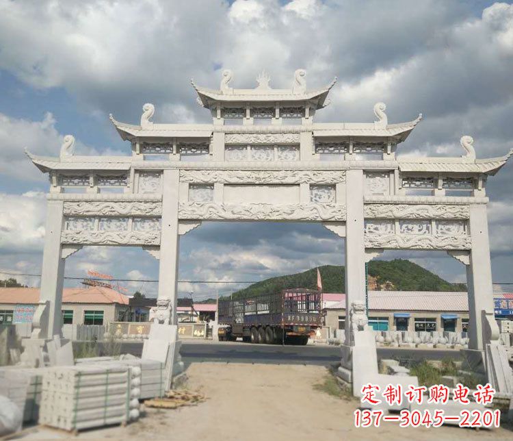 甘肃精美大理石牌坊石雕——给您的家园增添优雅气质