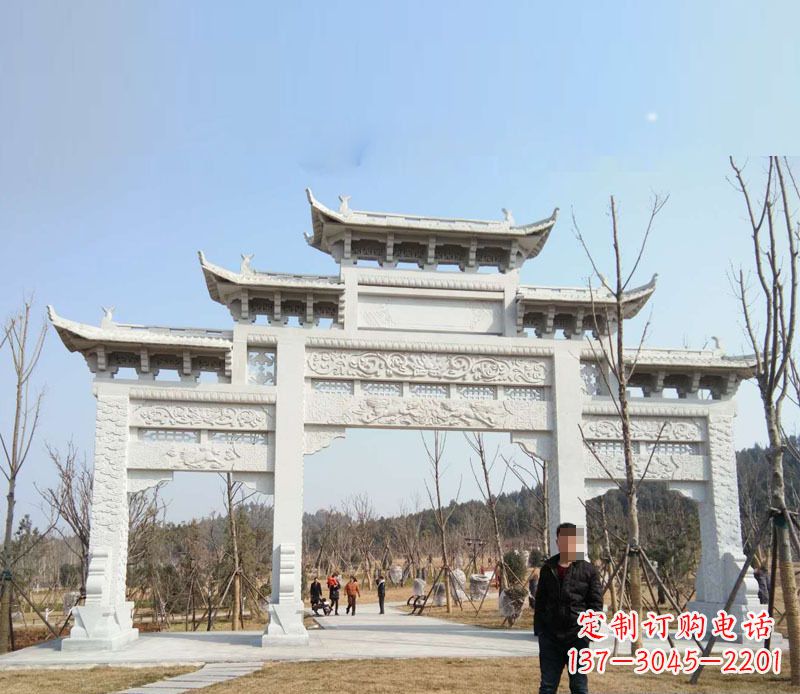 甘肃中领雕塑-牌坊石雕精美无比