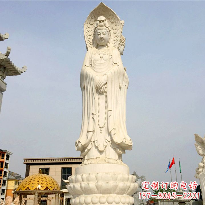 甘肃中领雕塑:观音三面佛像雕塑