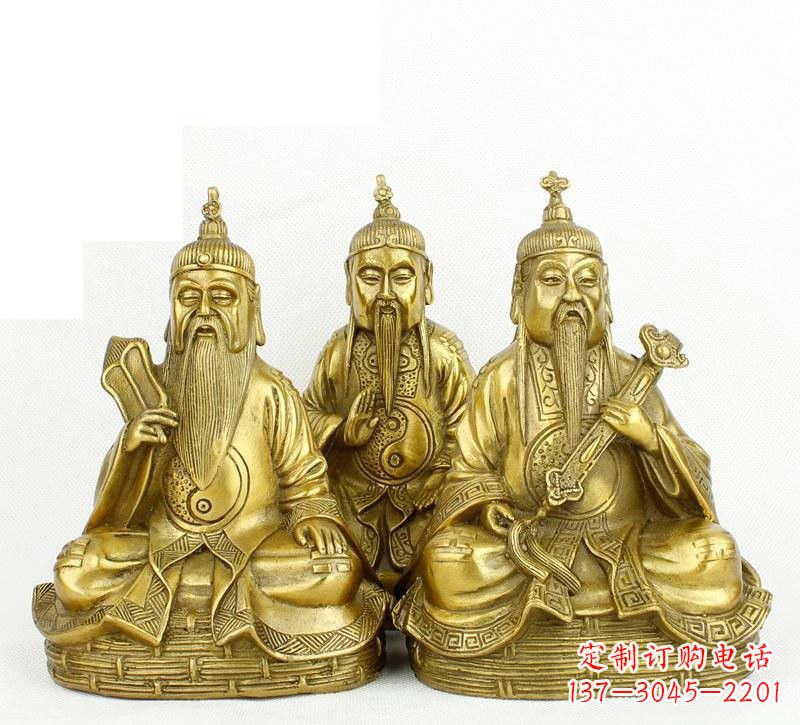 甘肃三清祖师神像铜雕,古典经典展现