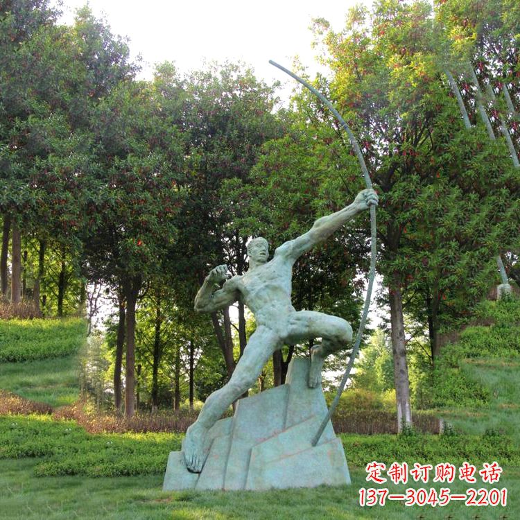 甘肃神话传说人物后羿雕塑,助您构建完美园林