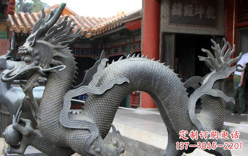甘肃中领雕塑:精美神龙铜雕