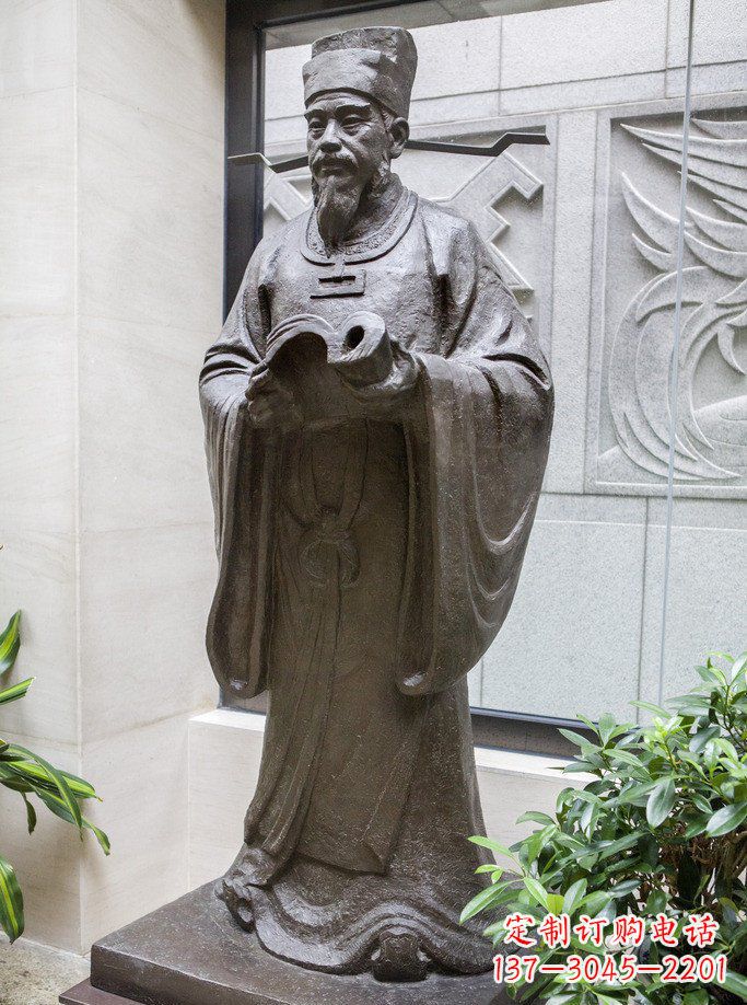 甘肃精美沈括古代人物铜雕