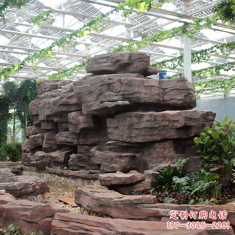 甘肃风格独特的假山雕塑,打造精美生态园庭院