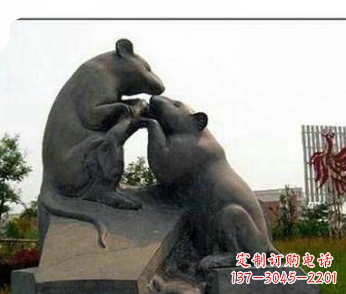 甘肃精美的老鼠石雕,让你拥有不一样的家居装饰