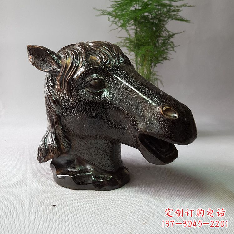 甘肃中领雕塑:生肖马铸铜兽首
