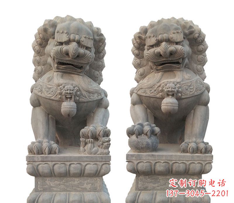 甘肃精美狮子石雕,让您的家居更加完美