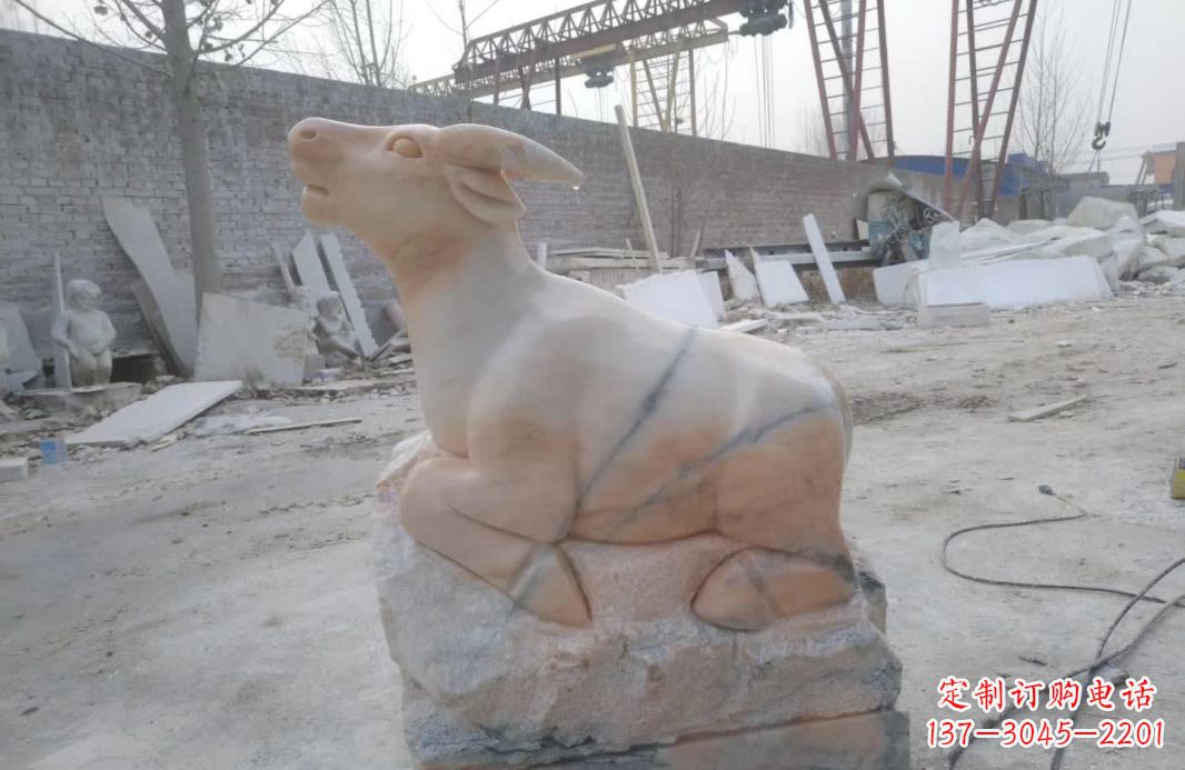 甘肃精美动物十二生肖石雕