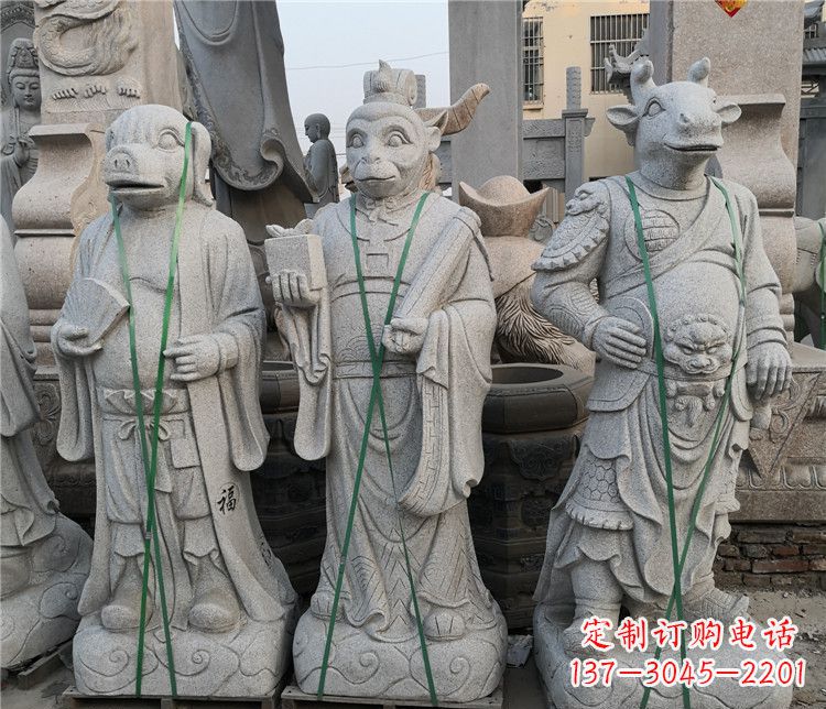 甘肃十二生肖动物石雕,悦目明快!