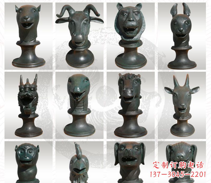 甘肃限量版十二生肖铜雕塑