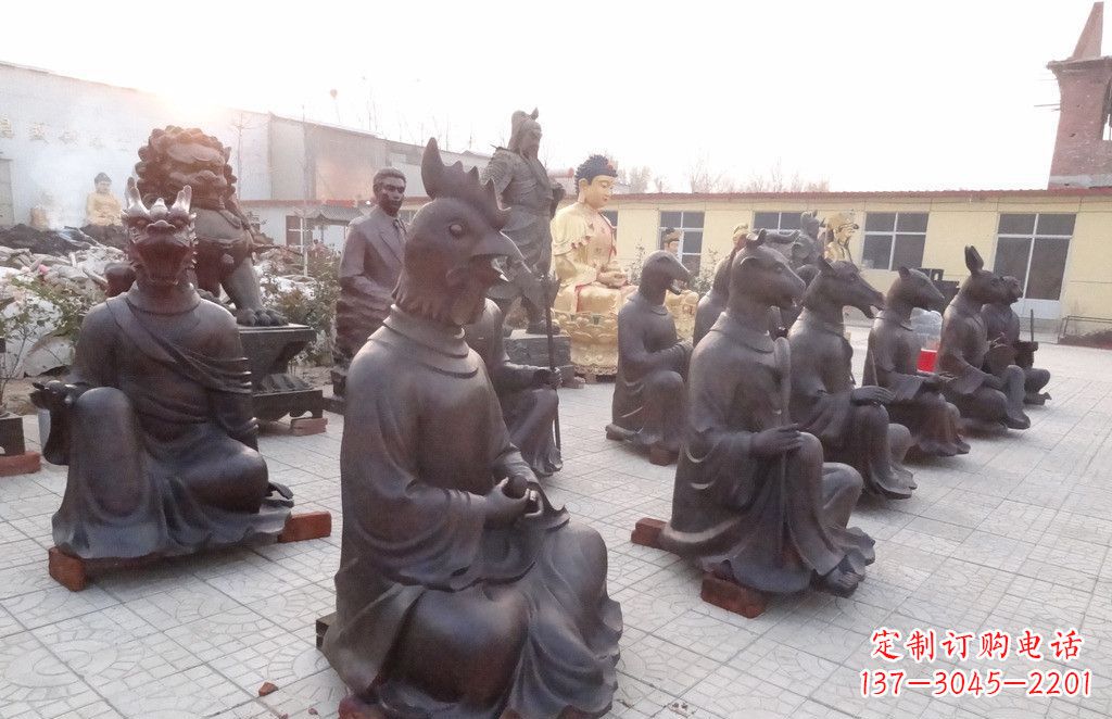 甘肃定制十二生肖头像铜雕