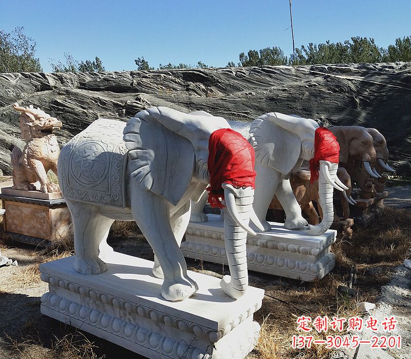 甘肃石雕大象别墅,集象美于一体