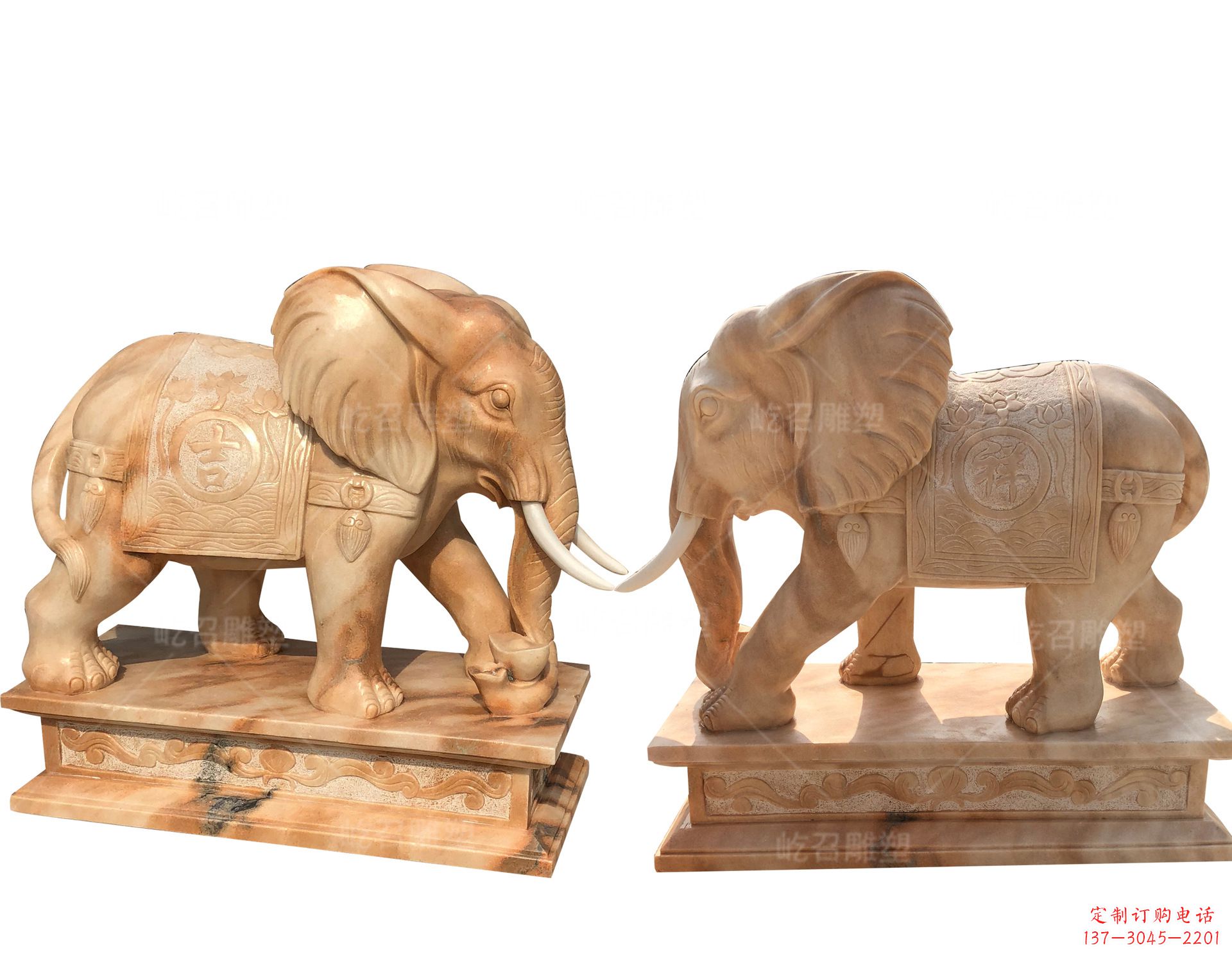 甘肃以大象为题材的精美石雕雕塑