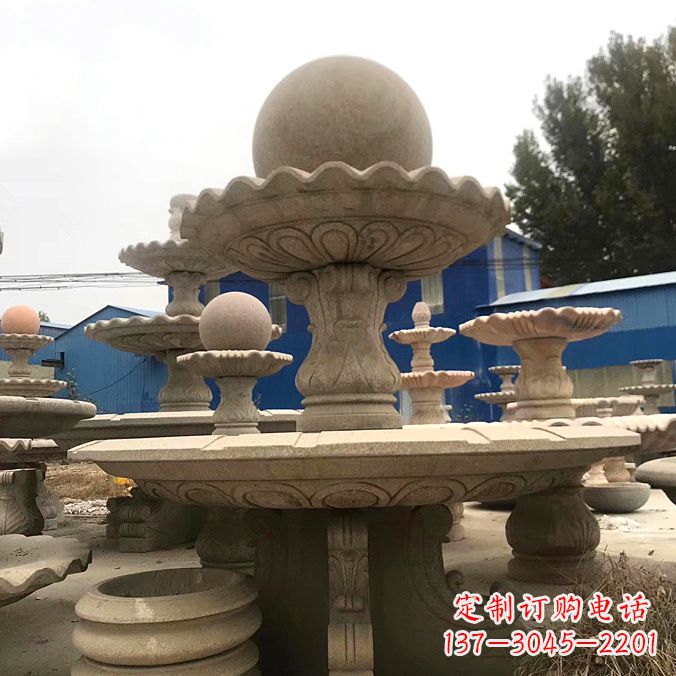 甘肃拥有祥和之美的玉石风水球雕塑