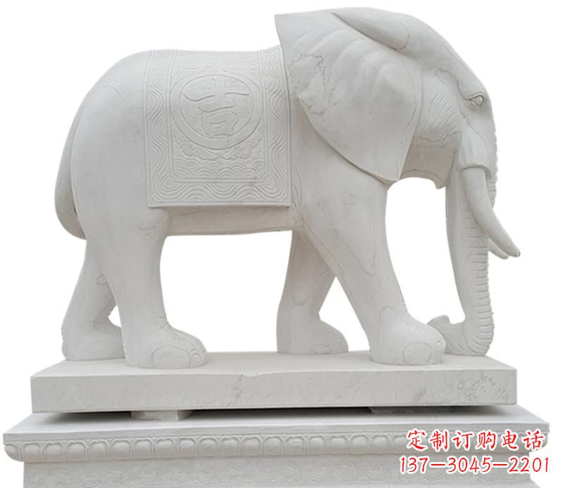 甘肃石雕公园立式动物大象