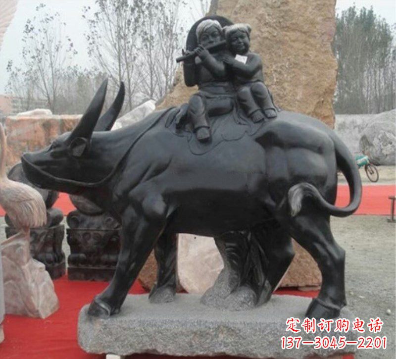 甘肃传承经典,表达淳朴——牧童雕塑